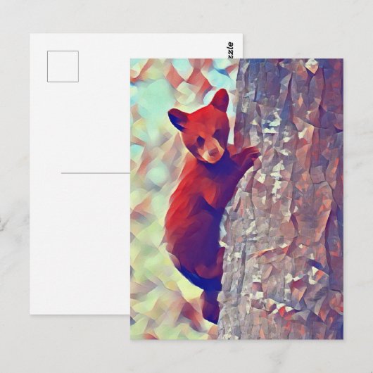 Carte Postale Arbre à escalade d'ours (Devant / Derrière)