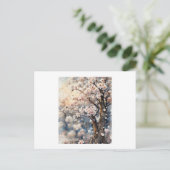 Carte Postale Arbre à fleurs de cerisier, (Debout devant)