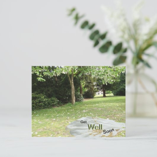 Carte postale "Arbre à mouchoirs" "Rétablis-toi vi (Debout devant)