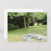 Carte postale "Arbre à mouchoirs" "Rétablis-toi vi (Devant / Derrière)