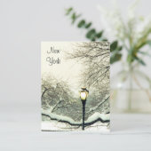 Carte Postale arbre à neige du parc central (Debout devant)