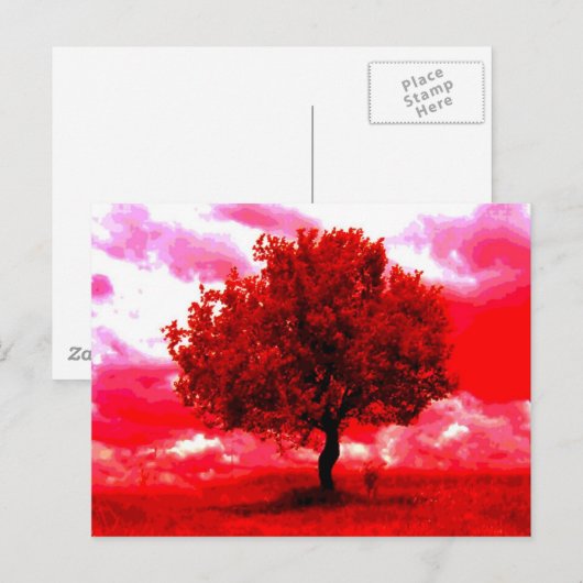 Carte Postale Arbre Abstrait (Devant / Derrière)