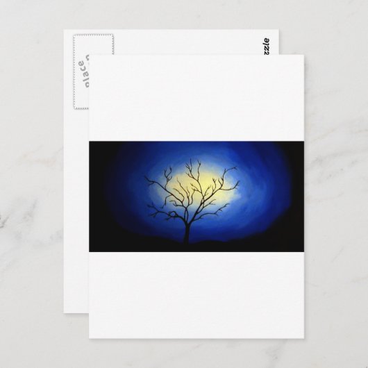 Carte Postale Arbre Abstrait - Art Moderne (Devant / Derrière)