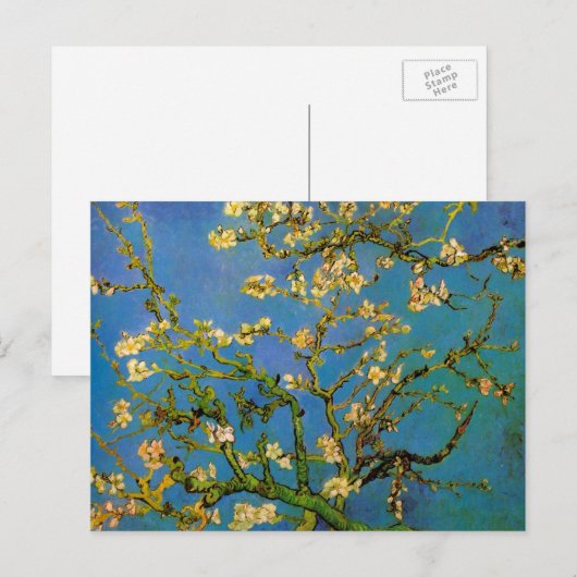Carte Postale Arbre aux amandes en fleurs par Vincent van Gogh (Devant / Derrière)