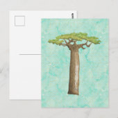 Carte Postale Arbre Baobab aquarelle (Devant / Derrière)