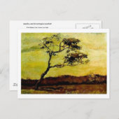 Carte Postale Arbre battu par le vent, Vincent van Gogh (Devant / Derrière)