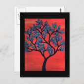 Carte Postale Arbre bleu (Devant / Derrière)