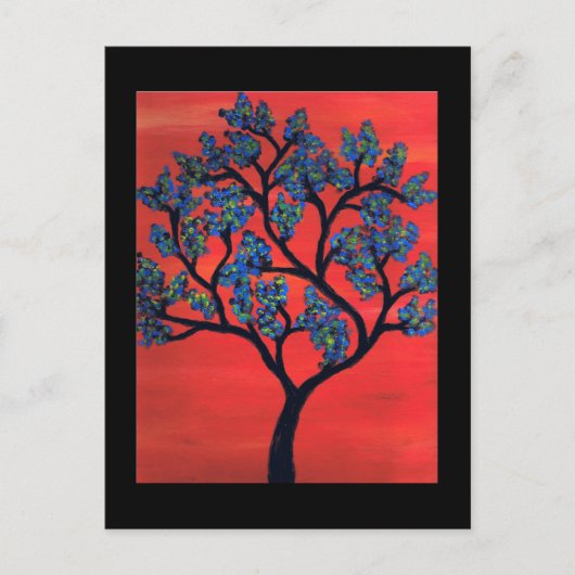Carte Postale Arbre bleu (Devant)