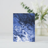 Carte Postale Arbre bleu Abstrait (Debout devant)