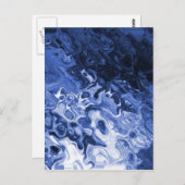 Carte Postale Arbre bleu Abstrait (Devant / Derrière)