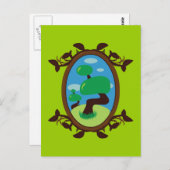 Carte Postale Arbre bonsaï (Devant / Derrière)