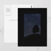 Carte Postale Arbre contre le ciel étoilé (Devant / Derrière)