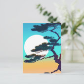 Carte Postale Arbre Cypress et Pleine lune (Debout devant)