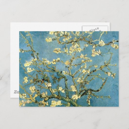 Carte Postale Arbre d'amande en fleurs par Van Gogh (Devant / Derrière)