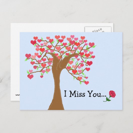 Carte Postale Arbre d'amour (Devant / Derrière)