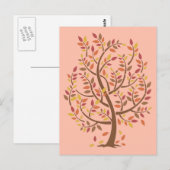 Carte Postale Arbre d'automne (Devant / Derrière)