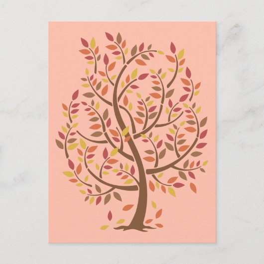 Carte Postale Arbre d'automne (Devant)
