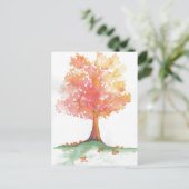 Carte Postale Arbre d'automne (Debout devant)
