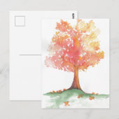 Carte Postale Arbre d'automne (Devant / Derrière)