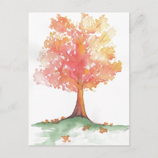 Carte Postale Arbre d'automne (Devant)