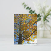 Carte Postale Arbre d'automne jaune (Debout devant)