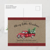 Carte Postale Arbre de camion de Noël Joyeux petit Noël (Devant / Derrière)