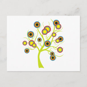 Carte Postale Arbre de cercles colorés