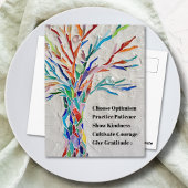 Carte Postale Arbre de devis motivationnel