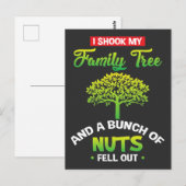 Carte Postale Arbre de famille - drôle de famille dire (Devant / Derrière)