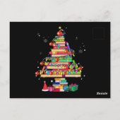 Carte Postale Arbre de la bibliothèque de Joyeux Noël (Dos)