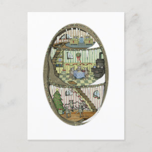 Carte postale Arbre de la souris de Noël