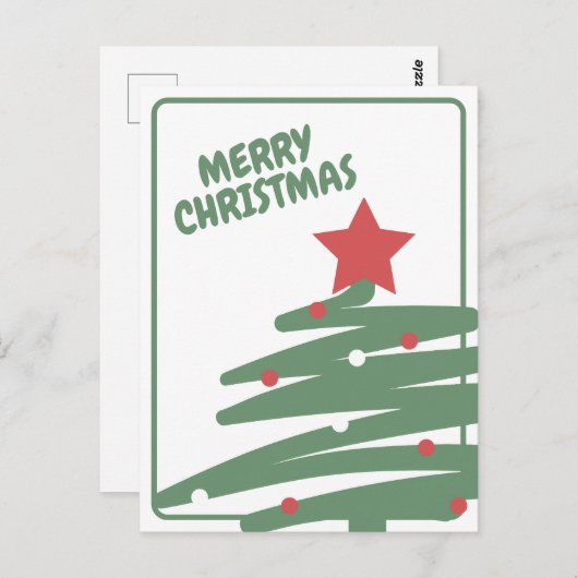 Carte Postale Arbre de Noël (Devant / Derrière)