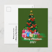 Carte postale Arbre de Noël (Devant / Derrière)