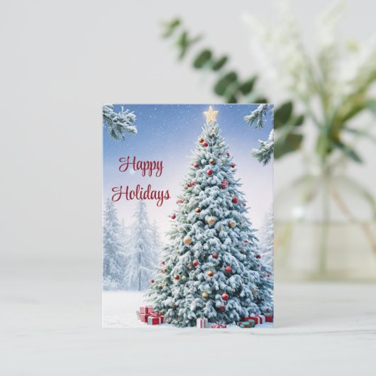 Carte postale Arbre de Noël (Debout devant)