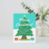 Carte postale Arbre de Noël (Debout devant)