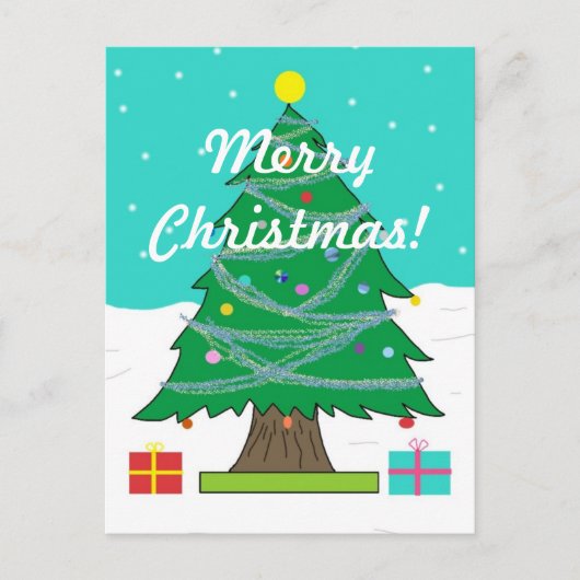 Carte postale Arbre de Noël (Devant)