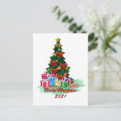 Carte postale Arbre de Noël (Debout devant)