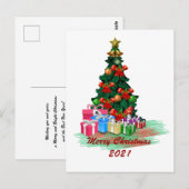 Carte postale Arbre de Noël (Devant / Derrière)