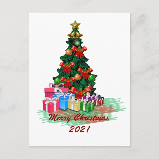 Carte postale Arbre de Noël (Devant)