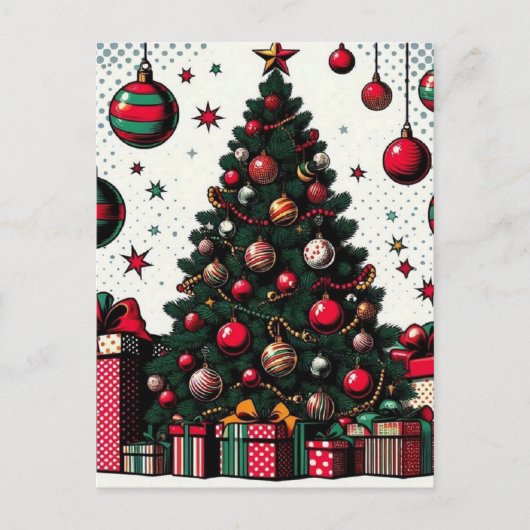Carte Postale Arbre de Noël (Devant)