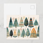 Carte Postale Arbre de Noël abstrait élégant (Devant / Derrière)