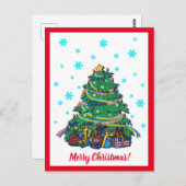 Carte Postale Arbre de Noël américain ukrainien  (Devant / Derrière)