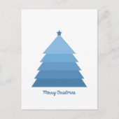 Carte postale Arbre de Noël bleu (Devant)