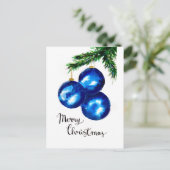 Carte Postale Arbre de Noël bleu (Debout devant)