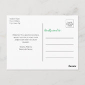 Carte Postale Arbre de Noël bleu électrique moderne (Dos)