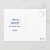 Carte Postale Arbre de Noël bleu électrique moderne Merci (Dos)