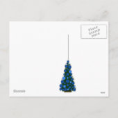 Carte postale Arbre de Noël bleu et violet (Dos)