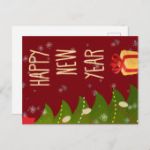 Carte Postale Arbre de Noël Bonne année (Devant / Derrière)