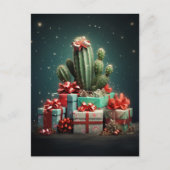 Carte Postale Arbre de Noël Cactus (Devant)