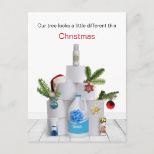 Carte Postale Arbre de Noël Covid humoristique